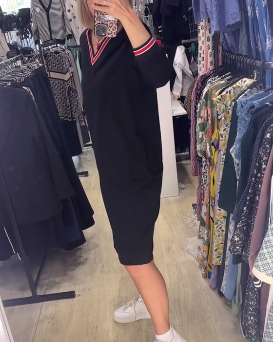 Robe col V avec poches