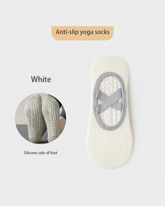 Chaussettes invisibles pour femmes pour pilates et entraînement – antidérapantes avec grip en silicone, respirantes et anti-humidité (yoga/danse/activités en intérieur)
