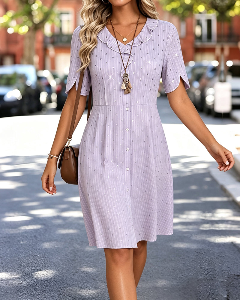 Robe Ligne Volant Coupe A