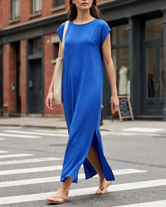 Robe Midi Longueur Fente Lâche