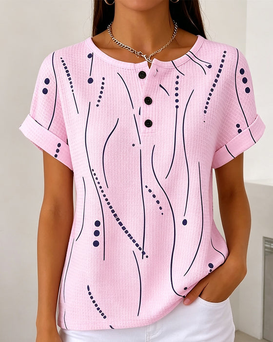 T-Shirt Col Rond Manches Courtes