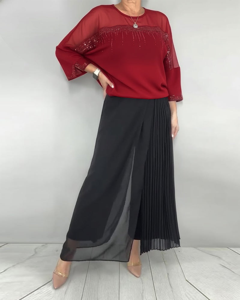 Blouse Maillage Éclaté Loose