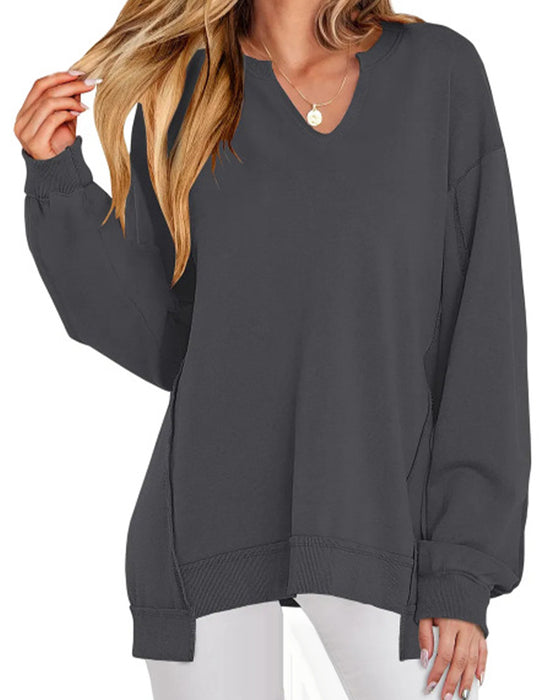 Sweat Col V Uni Loose