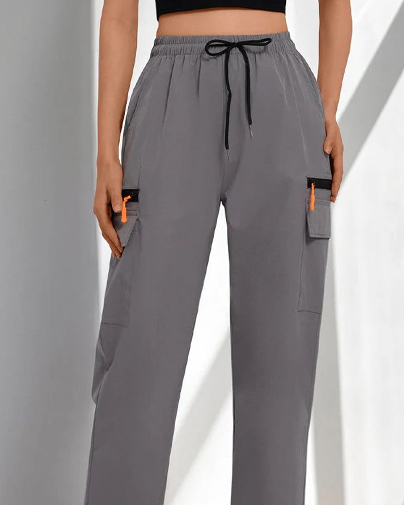 Pants Cordon Détendu Casual Cargo