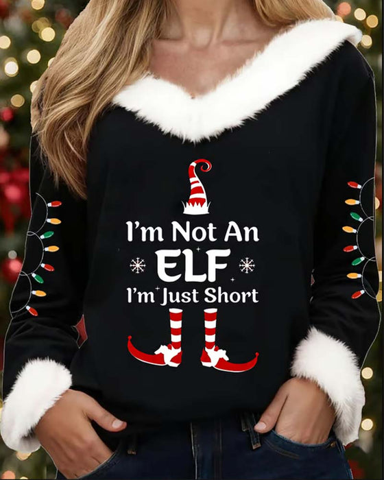 Haut Tendance Imprimé À Col En Fourrure