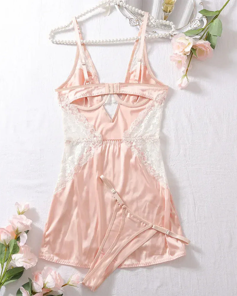 Chemise De Nuit Sexy Débardeur Fente