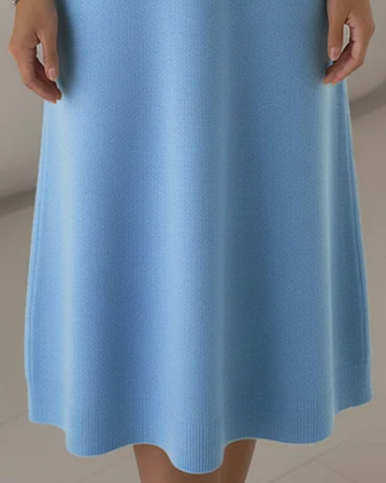 Robe À Revers Boutonnée Et Élégante