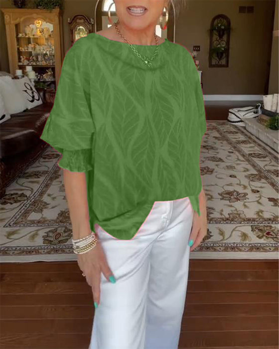 Blouse Col Rond Ample Imprimé