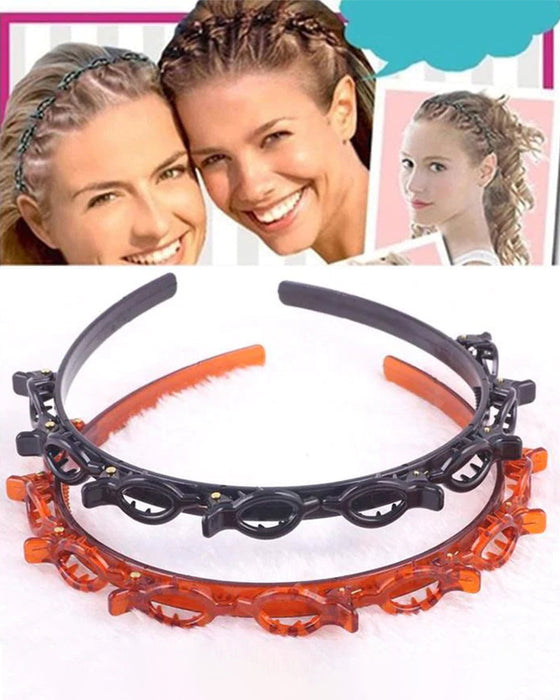 Coiffure à double frange avec épingle à cheveux