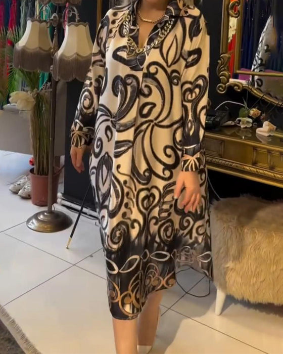 Robe imprimée ample et élégante