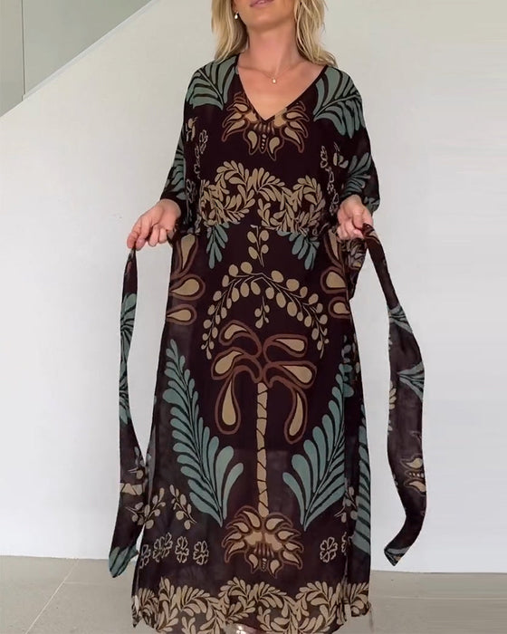 Robe Bohème En V Ample