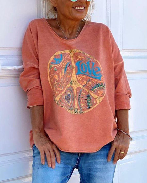 Haut imprimé orange