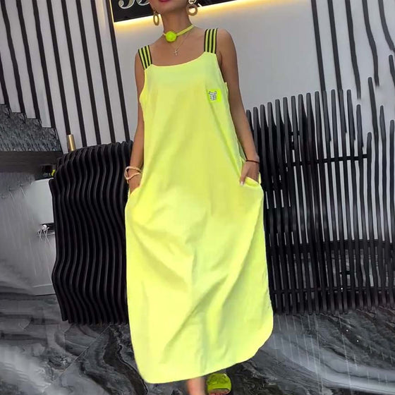 Robe Bretelles Séparées Lâche