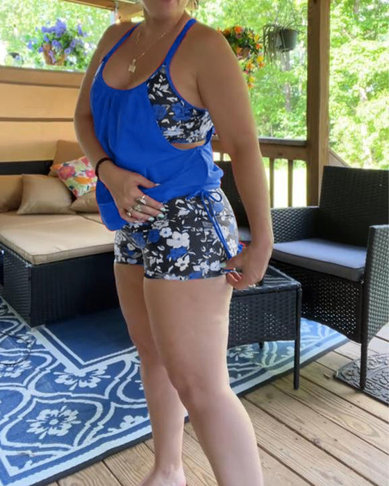 Maillot De Bain Imprimé Bretelles Boxer