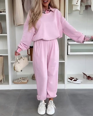 Ensemble Unie Et À Carreaux Patchwork Sport