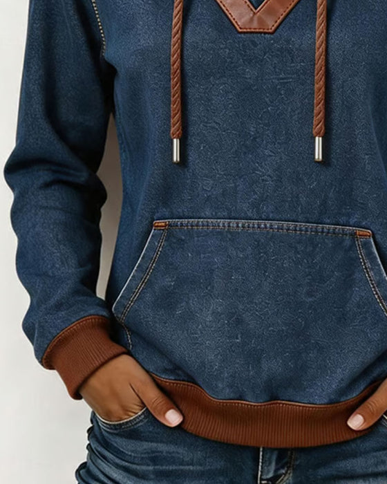 Hoodie Patchwork Manche Longue