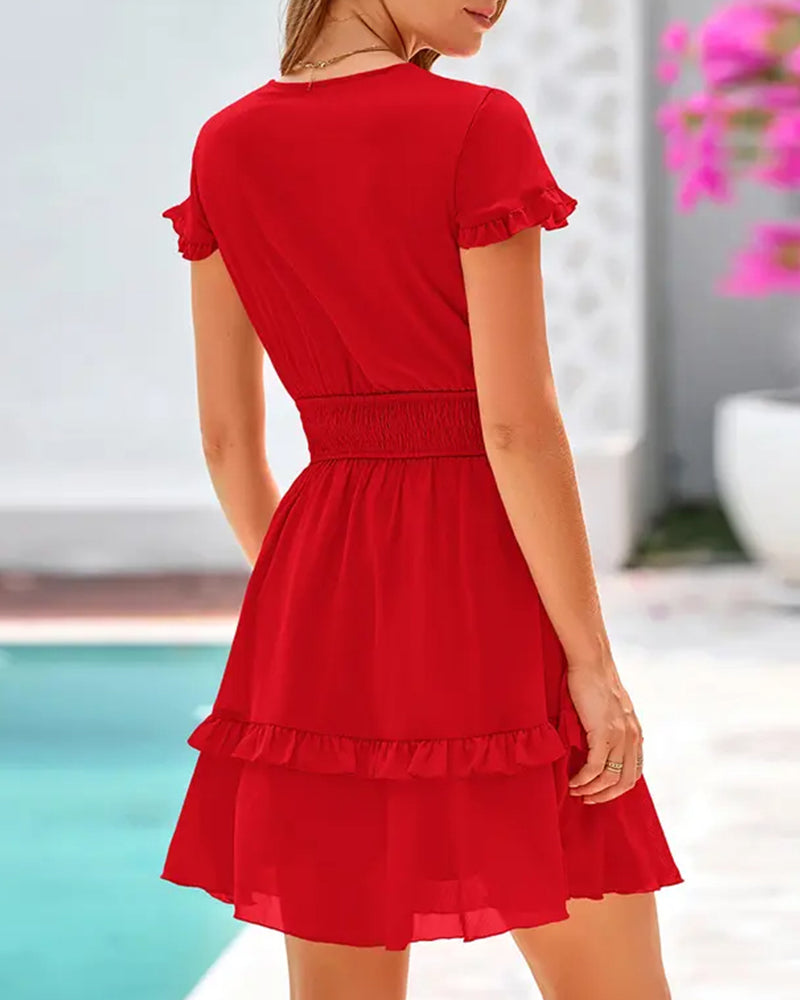 Robe Ceinture Nouer Taille A-Ligne