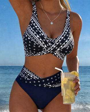 Bikini Imprimé Géométrique Irrégulier Mode
