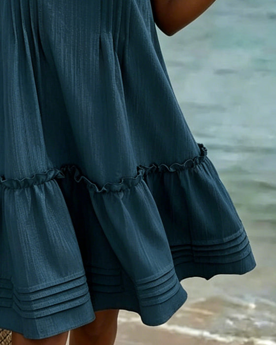 Robe Manche Volantée Volant