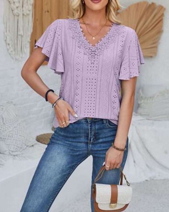 Blouse Col V Uni