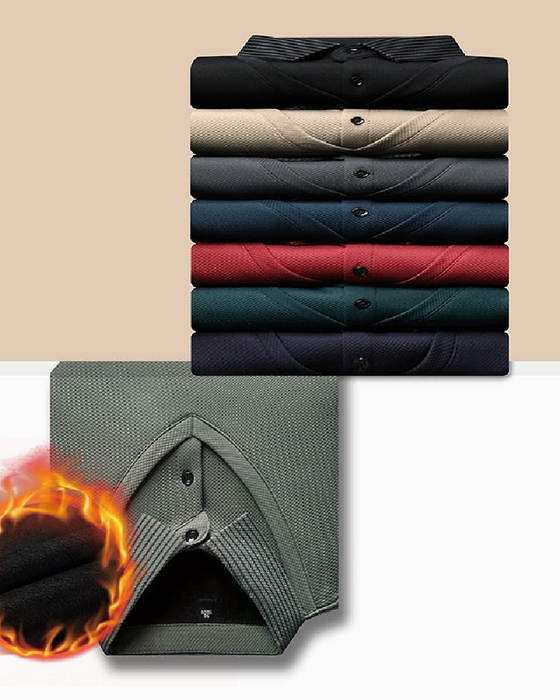 ⏳Offre Limitée 50% De Réduction💥Chemise À Rayures À Revers Effet Deux Pièces