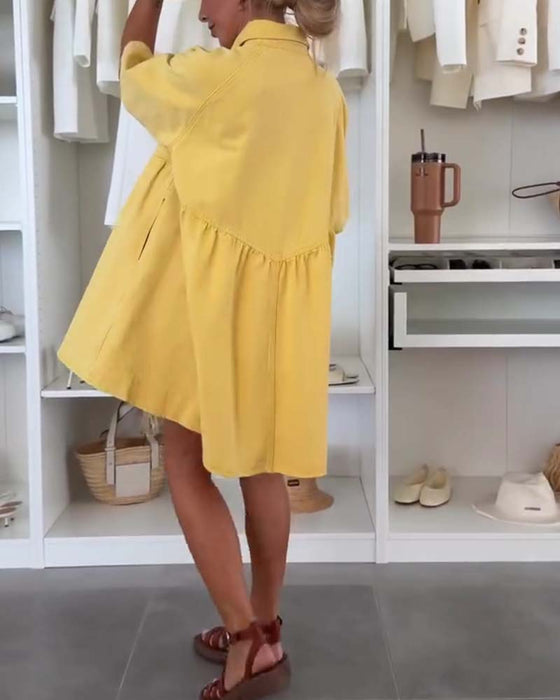 Robe Ample Style Poupée Chemise