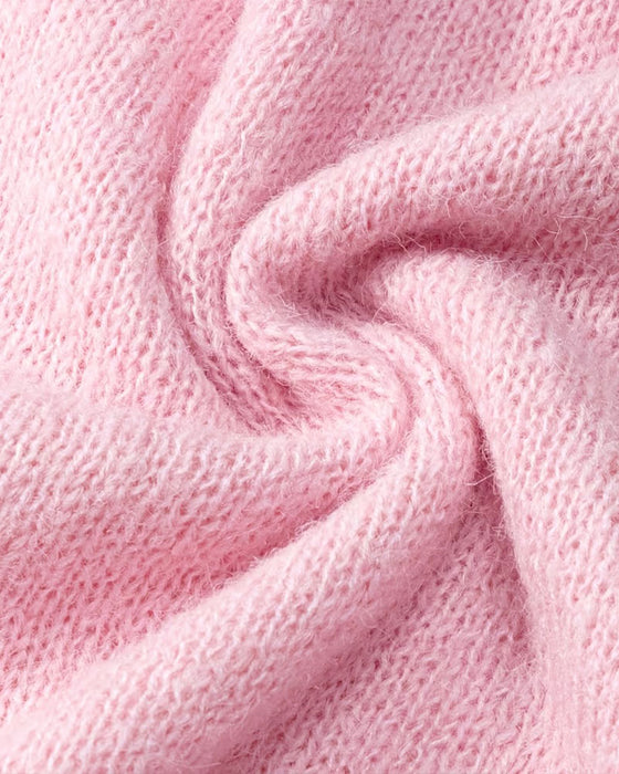 Pullover Unie Encolure V Épaule Descendue