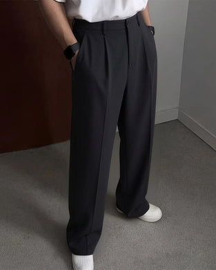 Pantalon Homme Poche Plissé Droit
