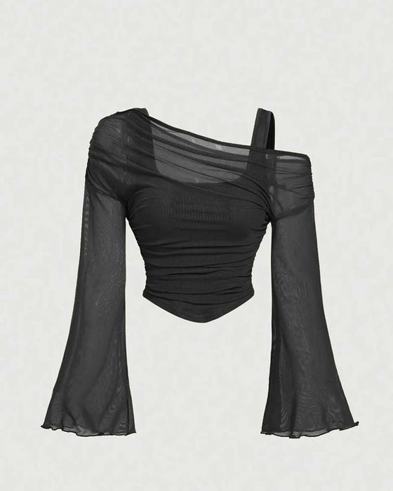 Chemisier Maille Volanté Manche Longue Cami