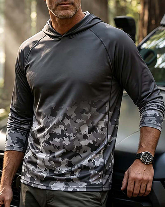 Top Homme Capuche Camouflage Dégradé