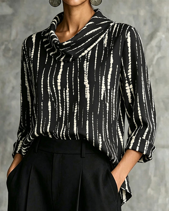 Top Drapé Cowl Col Ligne