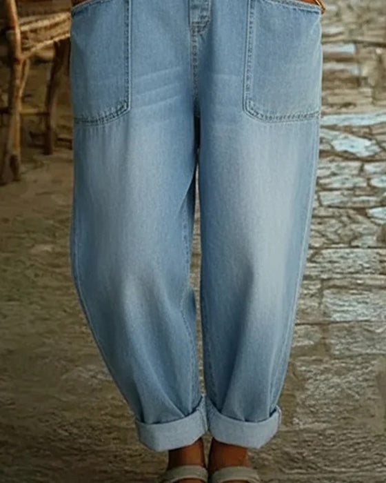 Combinaison Décontractée Poche Denim