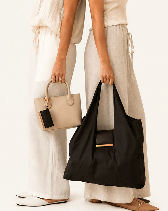 Sac Transformable Charm – Tote En Cuir Vegan Élégant & Charm Porte-Clés
