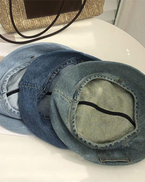 Béret Femme Vintage Denim