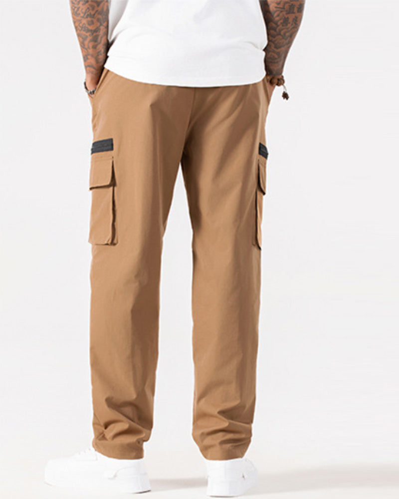 Pantalon Ample Décontracté Multi-Poches Cargo