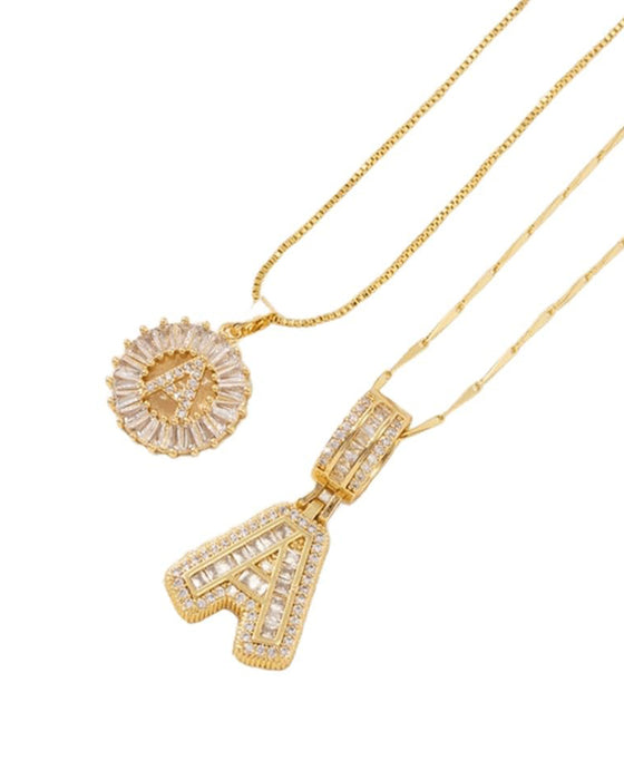 Colliers Lettre Initiale Pendentif 2 Paquet