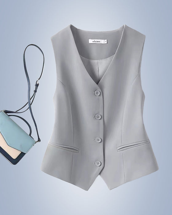 Veste de costume pour femme de couleur unie