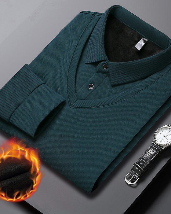 ⏳Offre Limitée 50% De Réduction💥Chemise À Rayures À Revers Effet Deux Pièces