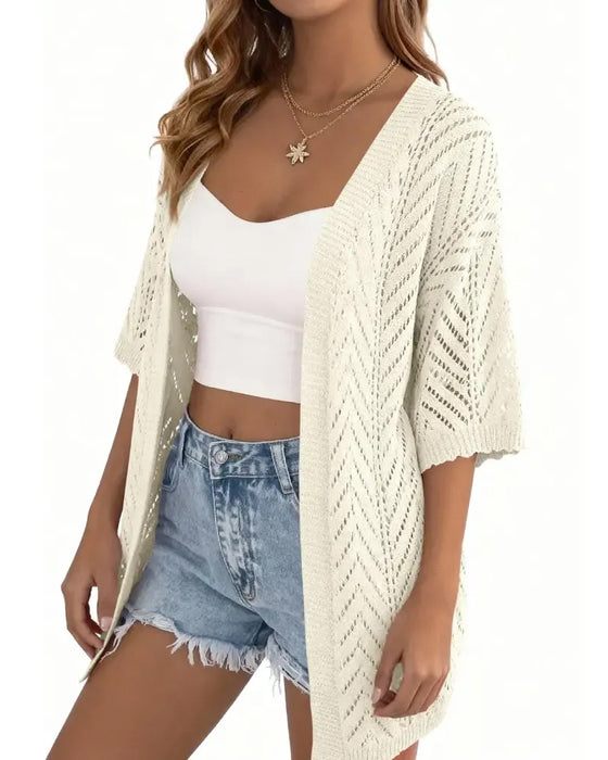 Cardigan Découpé Lâche Ouvert