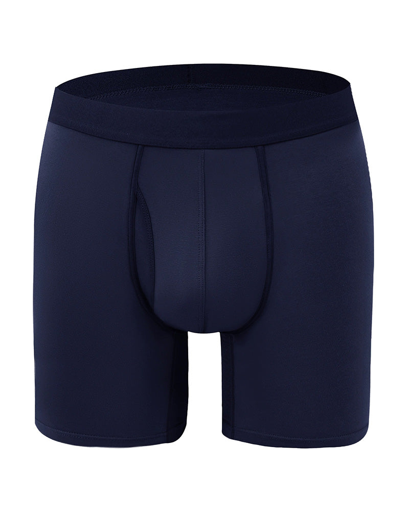 Boxer Homme Unie Fibre De Bambou Extensible, Sous-Vêtement Confortable Respirant Pour Un Usage Quotidien, Sous-Vêtement Homme Décontracté Pour Toutes Les Saisons