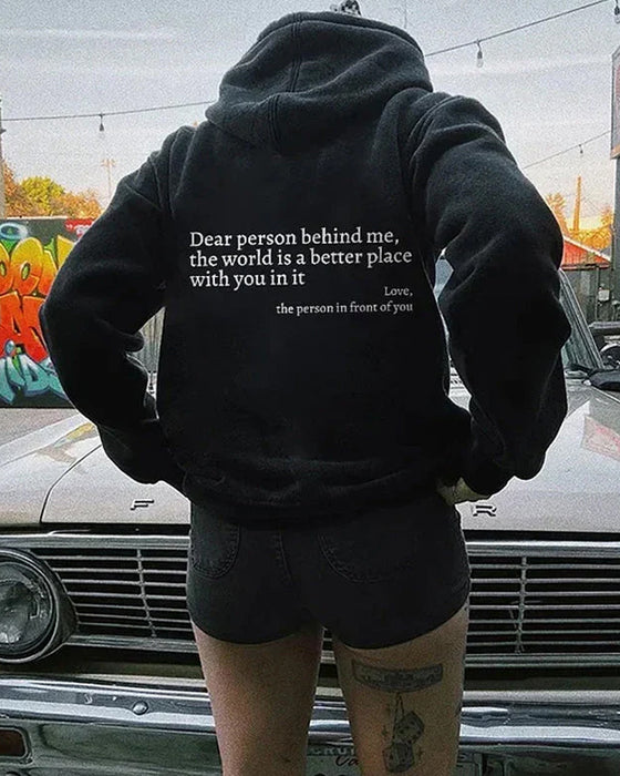 Sweat-shirt « Chère personne derrière moi »