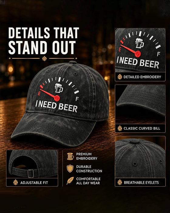 Casquette De Baseball Brodée Bière Tableau De Bord