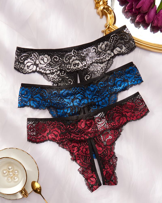 Culotte Femme Doux Confortable Respirant Dentelle Pour Toutes Saisons