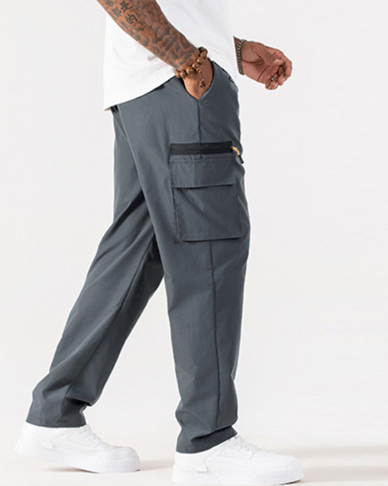 Pantalon Ample Décontracté Multi-Poches Cargo