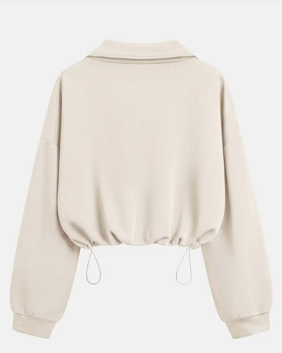 Sweatshirts Fermeture Éclair Taille Manche Longue