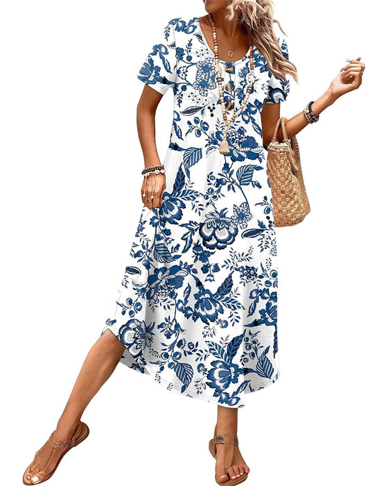 Robe Ourlet A Imprimé