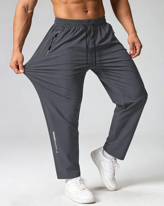 Pantalon Élastique Cordon Lettre Imprimé