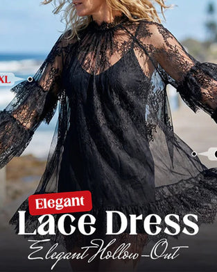 Robe Élégante Dentelle Ajourée
