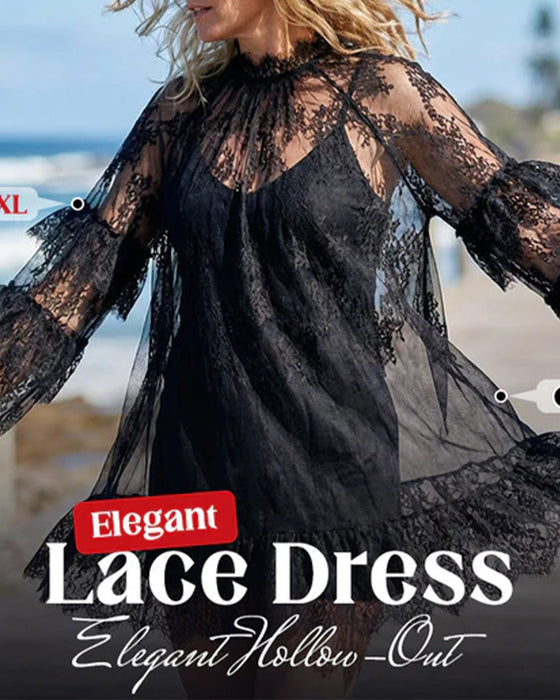 Robe Élégante Dentelle Ajourée