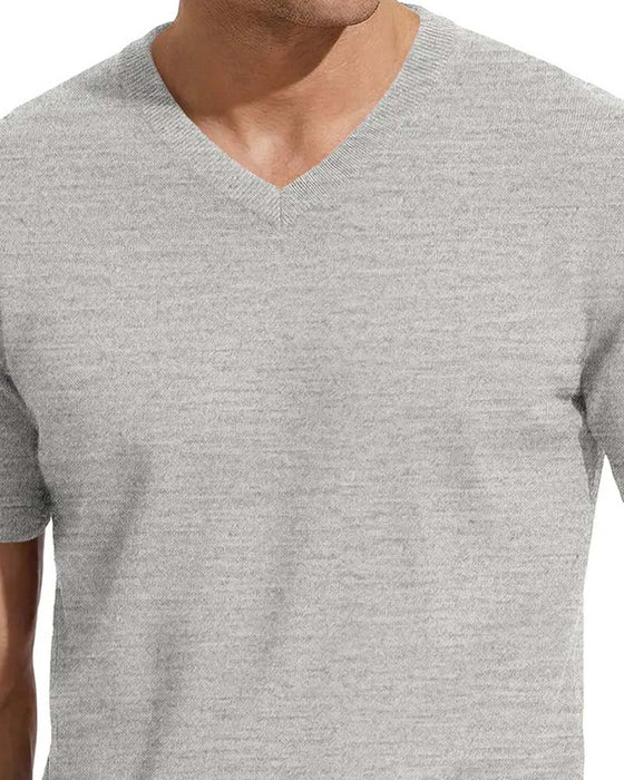 Pull Mini Col V Décontracté Unie